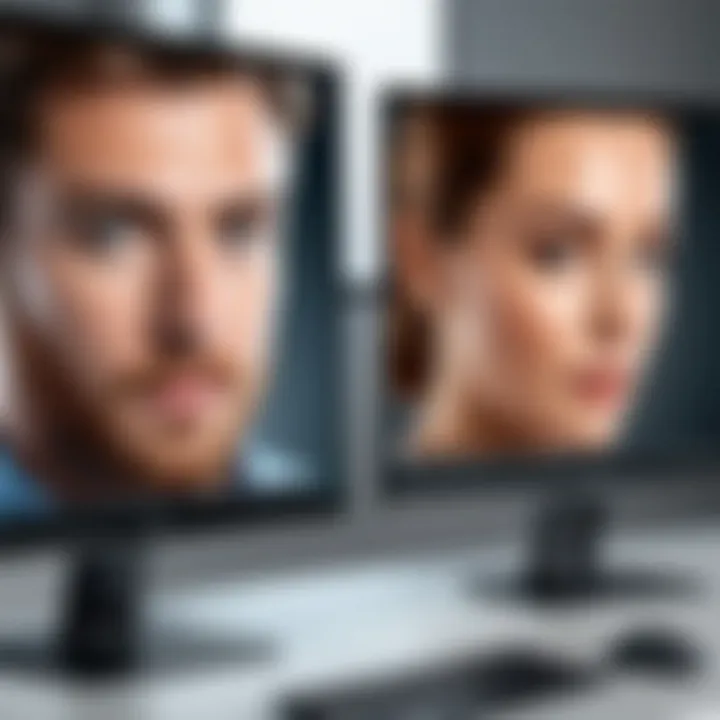 Comparison of budget and high-end portrait monitors