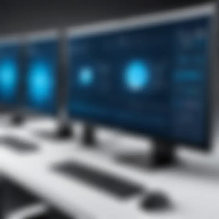 Various connectivity options displayed on a monitor