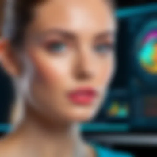 High-resolution portrait monitor showcasing vibrant colors