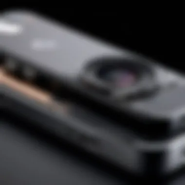 Close-up of the innovative camera features of the Apple iPhone.