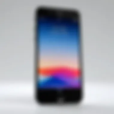 Sleek Design of the Latest Apple iPhone Front view of the latest Apple iPhone showcasing its sleek design.