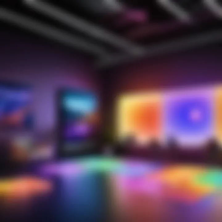 Commercial space illuminated by Hue bulb packs