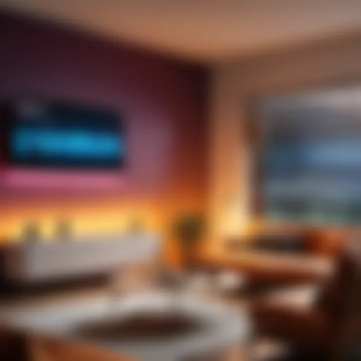 Technical diagram on smart lighting integration