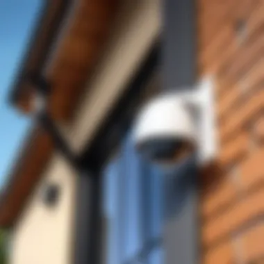 Installation setup for an outdoor security camera