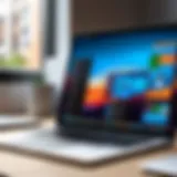 MacBook displaying Windows installation screen