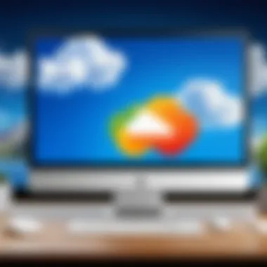 iCloud Integration on Windows Desktop iCloud logo on a Windows desktop