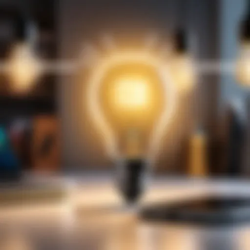 Visual representation of smart Wi-Fi connectivity with light bulbs