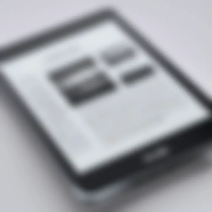 Kindle Paperwhite displaying eBook content