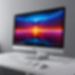 Overview of the LED Thunderbolt display showcasing its sleek design