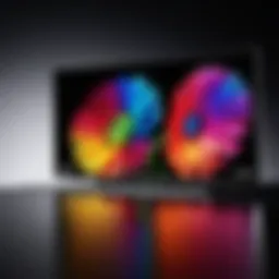 Close-up view of LG OLED display showcasing vibrant colors