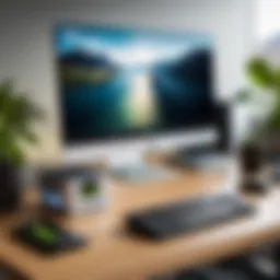 A sleek Mini PC running Linux Mint on a modern desk setup
