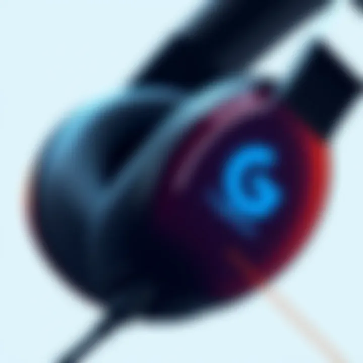 Close-up of Logitech G Pro X Wireless headset's ear cushions