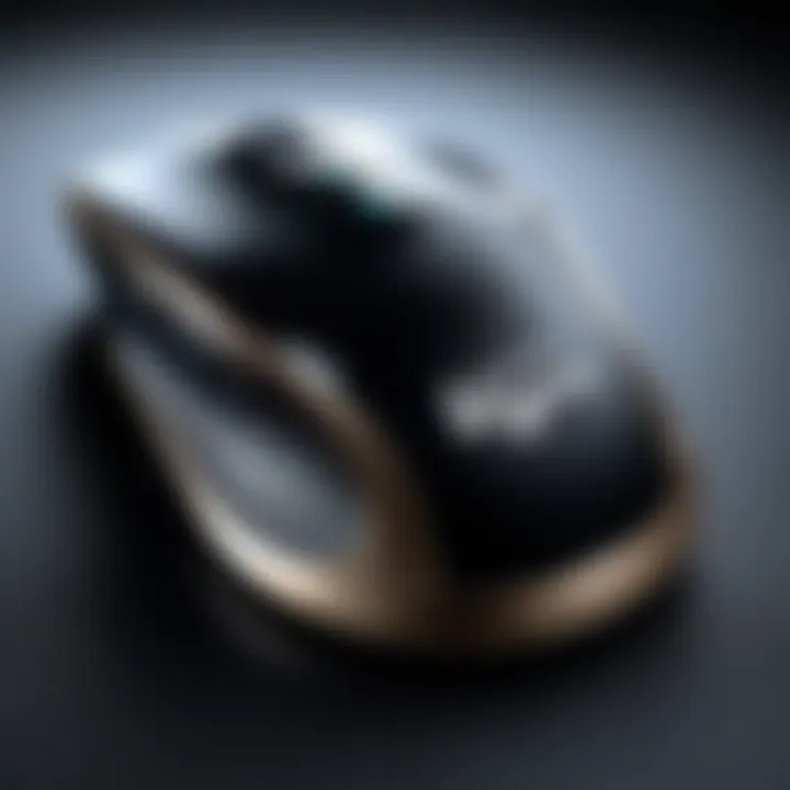 Close-up of features on the Logitech MX Mouse