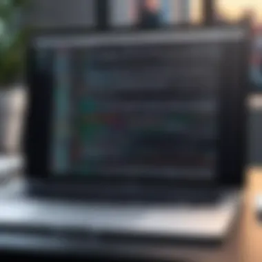 Coding Software on MacBook Screen displaying coding software on a MacBook