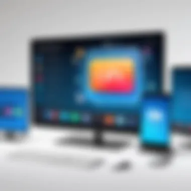 Visual representation of popular applications for screen sharing from mobile to television