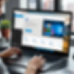 A detailed interface of Microsoft Edge for Business highlighting its features
