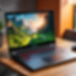 High-performance gaming laptop showcasing Minecraft gameplay