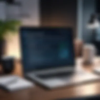 An organized workspace emphasizing best practices for data backup.