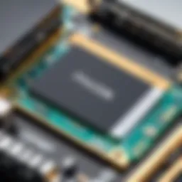 Close-up view of a PCIe SSD highlighting its components