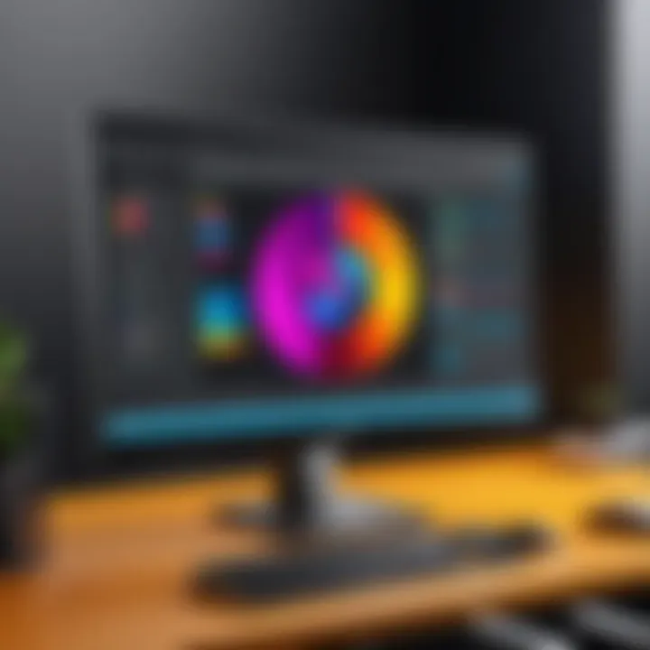 Dell monitor showcasing vibrant color accuracy