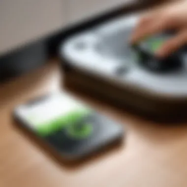 Smartphone Control for Enhanced Cleaning User operating Roomba via smartphone app
