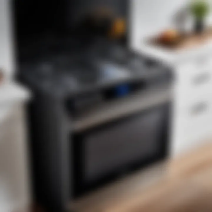 Samsung stove with connectivity options highlighted