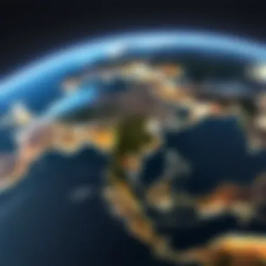 Global Satellite Coverage A graphical representation of satellite internet coverage