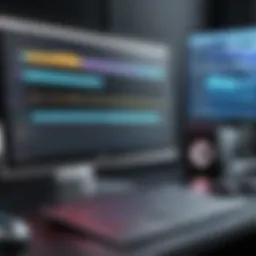 User interface of a popular video editing software