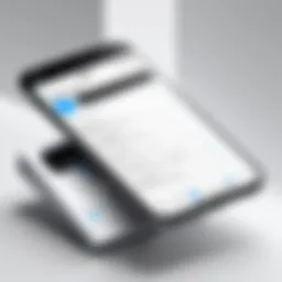 iPhone displaying a fax application interface