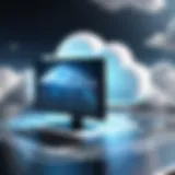 A conceptual illustration of cloud computing technology.