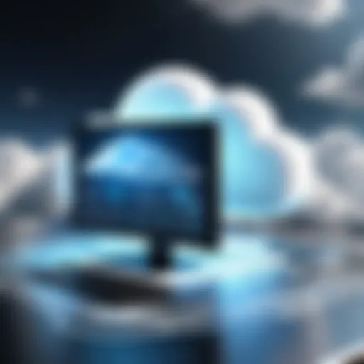A conceptual illustration of cloud computing technology.