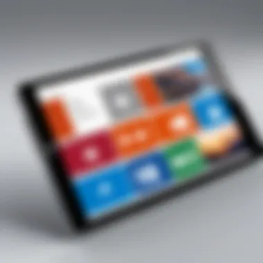 User-Friendly Interface of Compact Windows Tablets User-friendly interface of a Windows tablet in use
