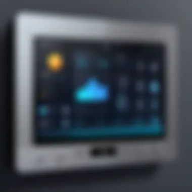 Innovative User Interface of Smart Home Control Panel Smart home control panel showcasing user interface design and functionality