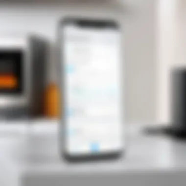 User Interface of SmartThings App SmartThings app interface on a smartphone