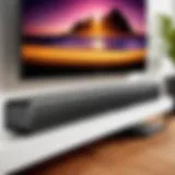 Elegant design of the Sonos sound bar showcasing its modern aesthetics.