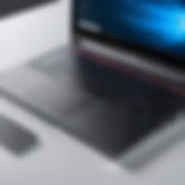 Hardware Upgrades for Enhanced Laptop Performance A sleek laptop with upgraded hardware components displayed prominently