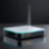 A modern hotspot device showcasing sleek design and connectivity options