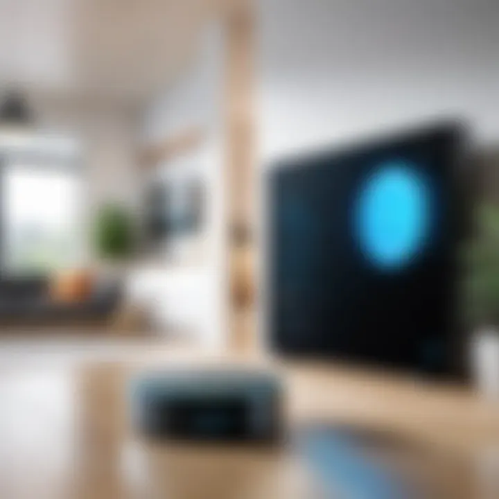 Illustration depicting a smart home environment with Alexa integration