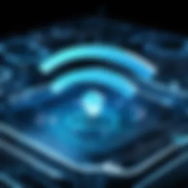 Secure WiFi Connection and Cybersecurity A secure WiFi connection icon indicating cybersecurity