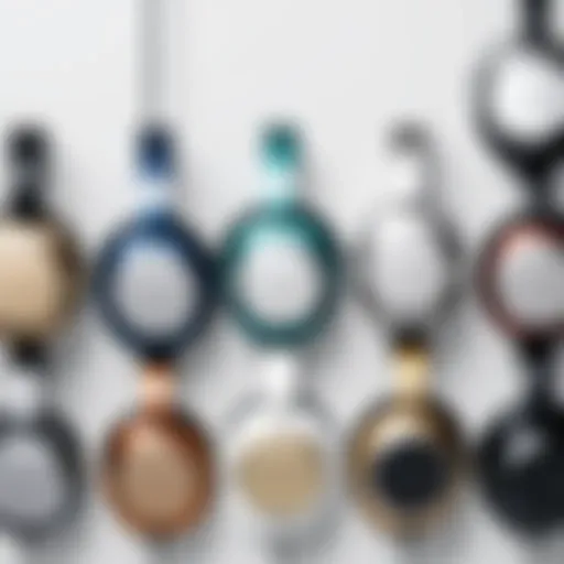 An array of budget noise cancelling headphones on display