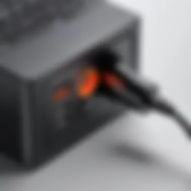 Power adapter with an LED indicator light