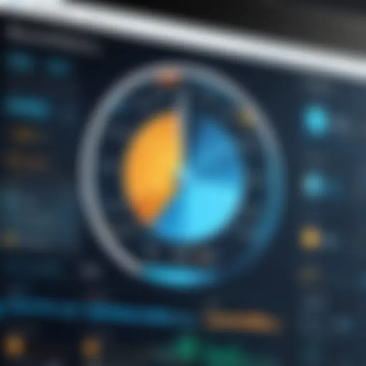 Network diagnostics dashboard showcasing bandwidth metrics
