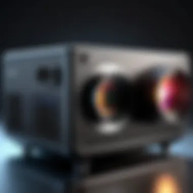 An IT professional analyzing projector specifications