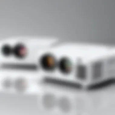 A comparison chart of different projector models