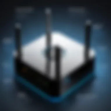 Router Specifications and Technologies An infographic illustrating various router specifications and technologies