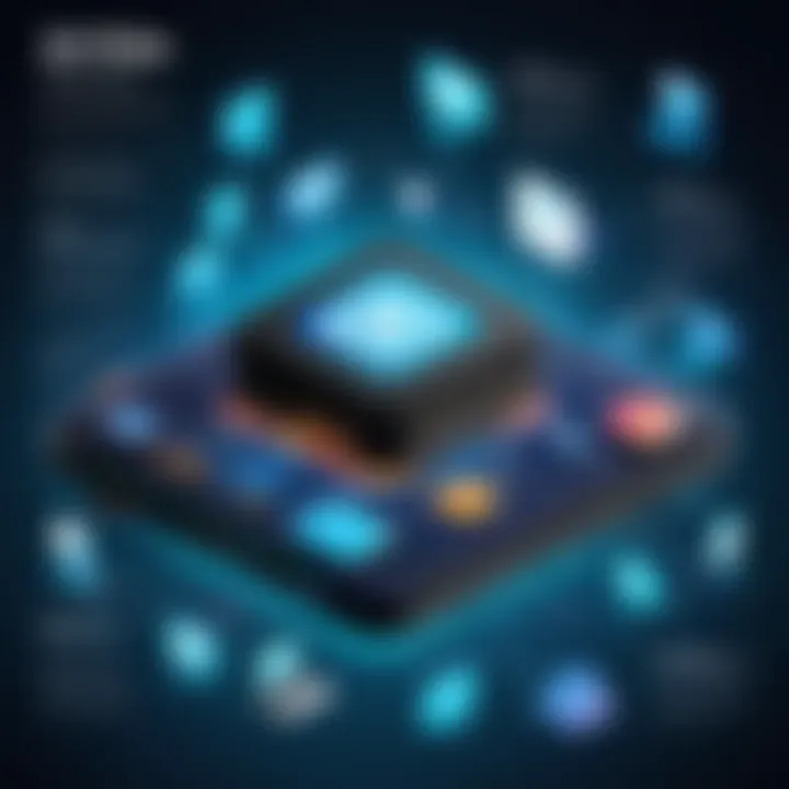 An infographic displaying applications of remote access routers in various IT environments.