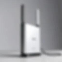Detailed view of a cell phone signal booster device