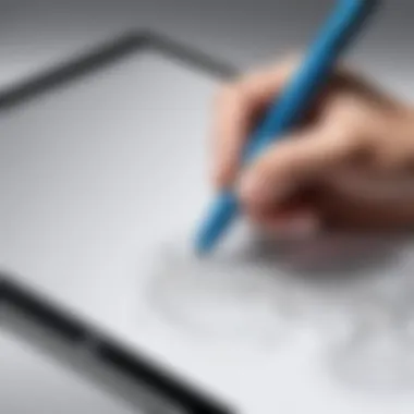 Surface Pen in action on a digital canvas illustrating its precision.