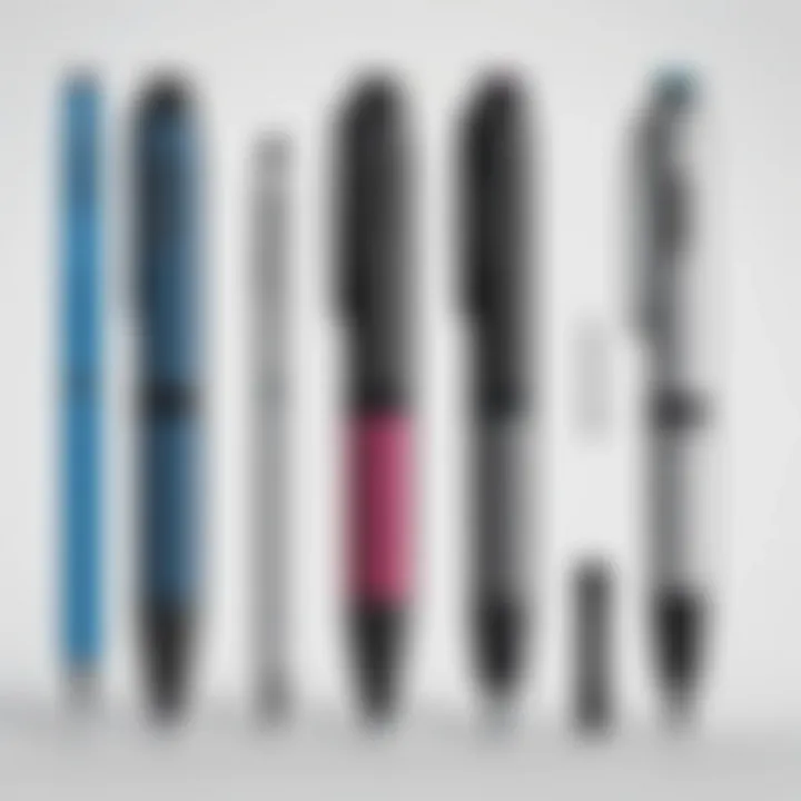 A comparison chart highlighting the features of Surface Pen vs. other stylus models.