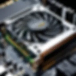 Detailed view of a high-performance graphics card